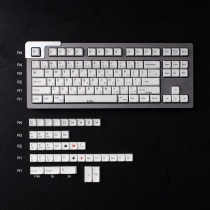Brief White Japanese 104+22 MDA Profile Keycap Set PBT Dye-subbed for Cherry MX Mechanical Gaming Keyboard